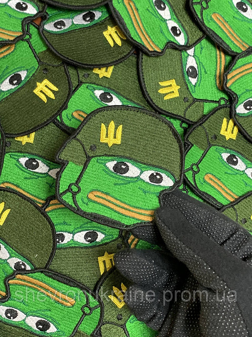 Шеврон Пепе ВСУ (Форма контурная. На липучке) Размер 8x8см Киев - изображение 5