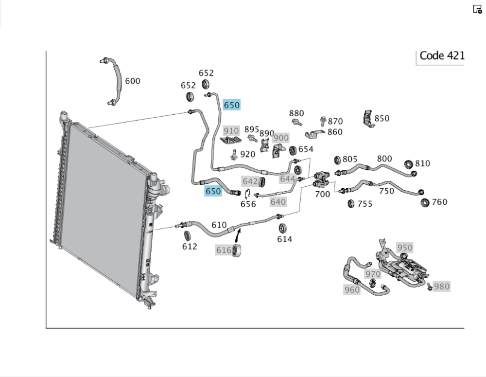 Mercedes-Benz  A1665002088 Трубка охолодження АКП від термостата до радіатора ML/GLE W166 GLE Coupe C292 GL/GLS X166 Одесса - изображение 2