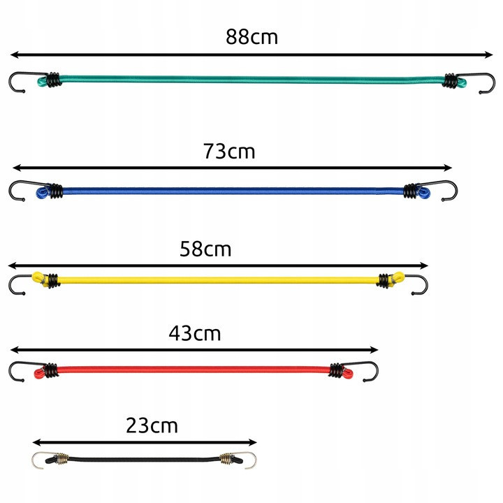 Ремені еластичні 12 шт для кріплення багажу з чохлом Xtrobb (25363) Нововолинськ - фото 7