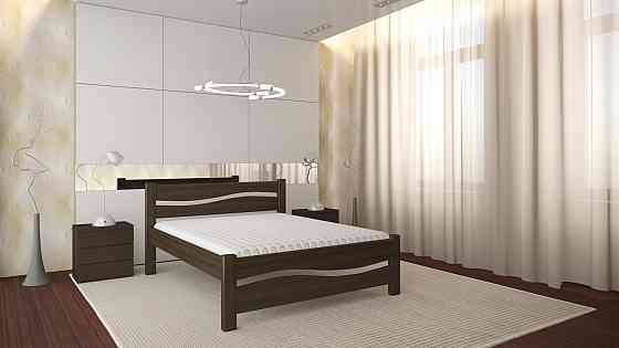 Дерев'яне двоспальне ліжко Волона. 120х190, Сосона, Сірий Харків