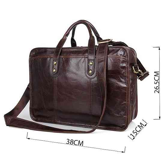 Сумка Vintage 14539 з натуральної шкіри Коричнева Київ