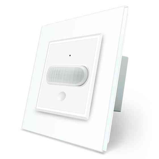 Датчик присутності та руху з автоматичним та ручним керуванням Livolo білий скло (VL-C7FCU-2WP) Коломыя