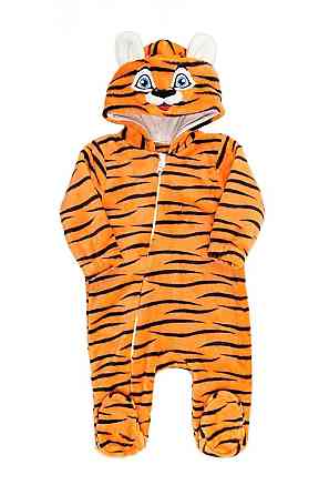 Теплий комбінезон для малюків, велсофт помаранчевий топ Крохатушка одяг Київ