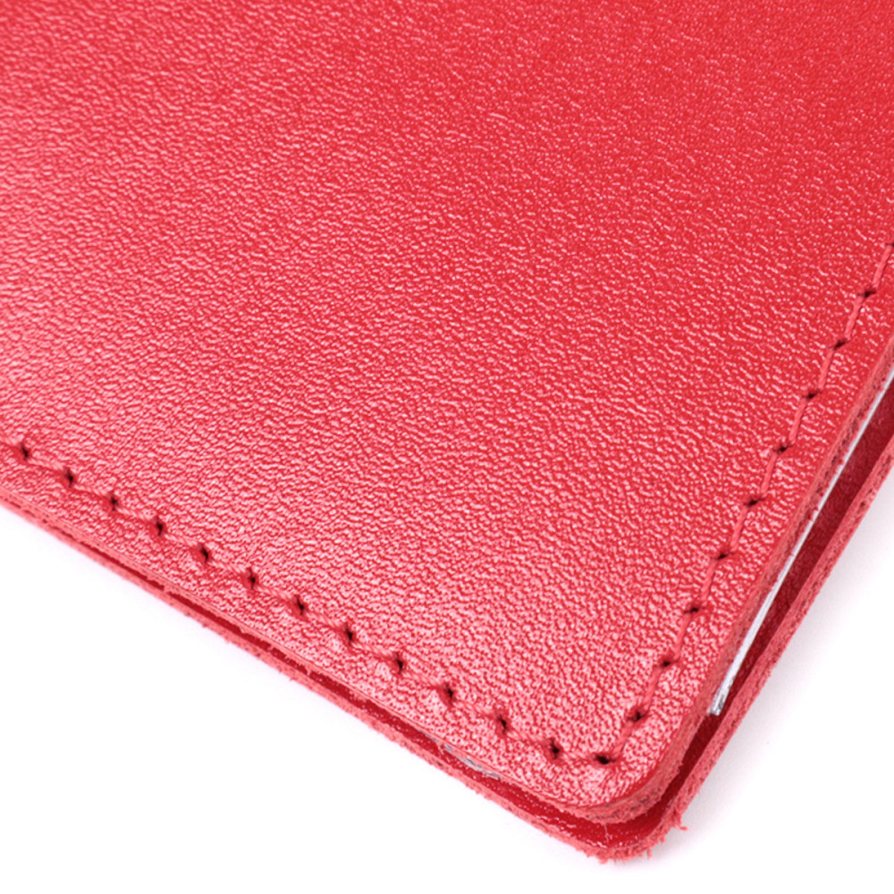 Яркая обложка для автодокументов из натуральной кожи Красная (SHVIGEL) Киев - изображение 9