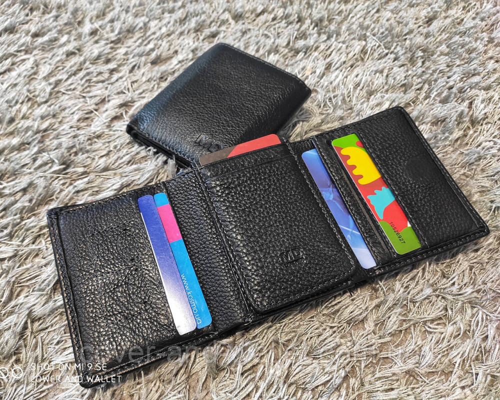 Мужской компактный кошелек тройного сложения на магнитах Marco Coverna MC 618 Киев - изображение 4