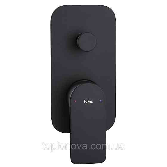 Смеситель для ванны встроенный TOPAZ SARDINIA TSG 08202-V-H20-BL 2 выхода, излив 190 мм, Черный Черновцы