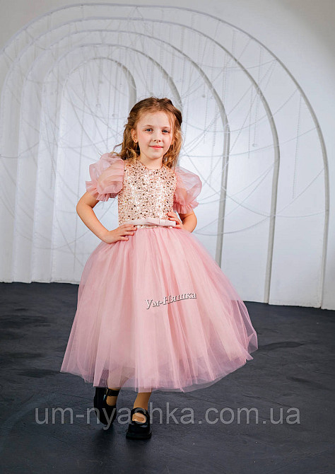 Пудровое платье пышное с блестками Кривой Рог - изображение 4