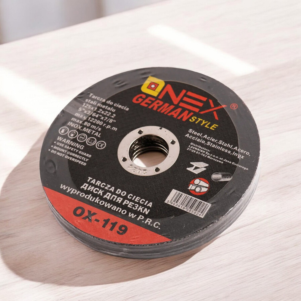 Отрезной диск по металлу 125x1,2x22,2 мм, абразивный круг для УШМ, электрокорунд, плоская форма Одесса - изображение 1