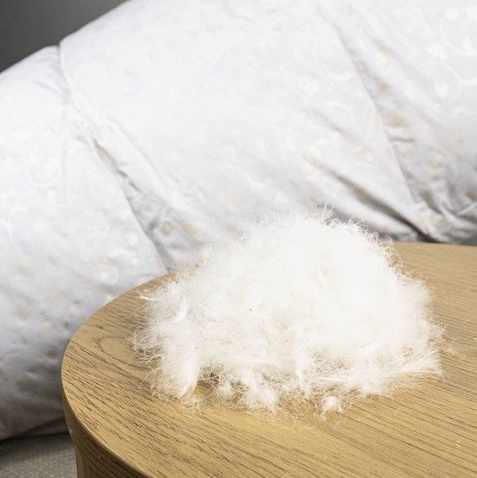 Эксклюзивное пуховое Евро одеяло YouStar 100% пух, размер 200х220 см (Белый) Сумы - изображение 5