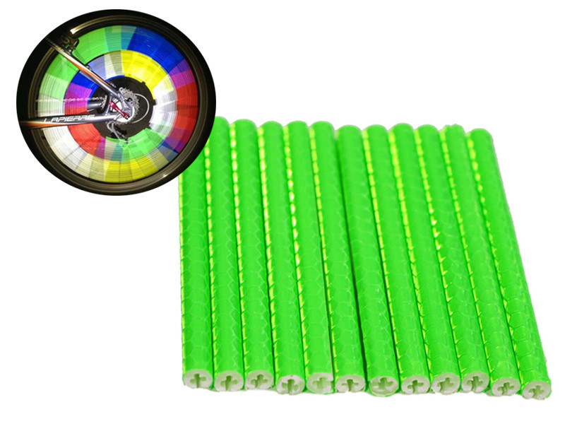 Светоотражающие накладки на спицы Feel Fit зеленые Бровары - изображение 1