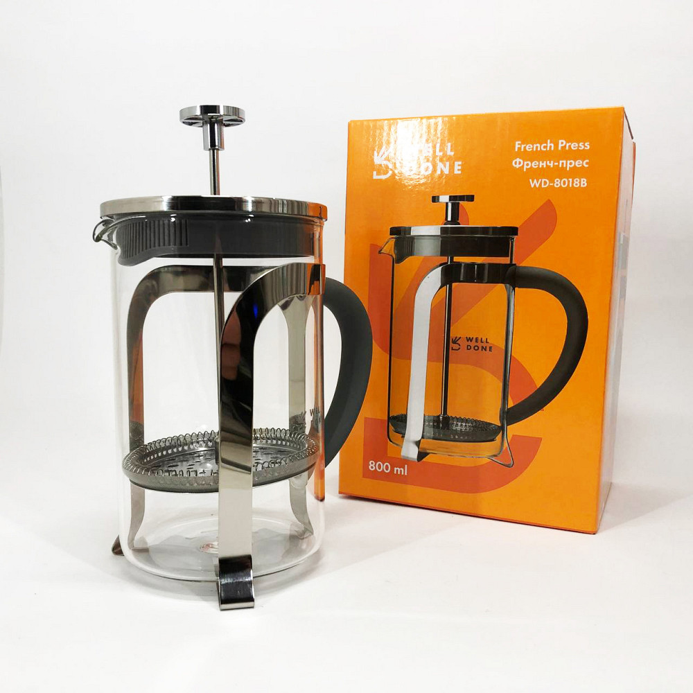 Заварник прозорий Well, Френч-прес для кави до кавоварки, Стильний чайник для заварювання LD-76 Івано-Франківськ - фото 6