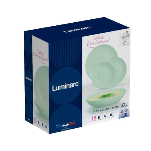 Сервіз столовий Apy Paradise Green 18 предметів 7095347 Luminarc Житомир