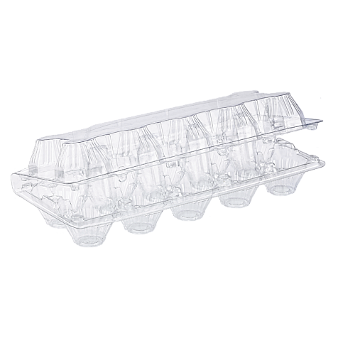 Упаковка для куриных яиц 10 ячеек облегченные ПРОЗРАЧНАЯ (50 шт) Харьков