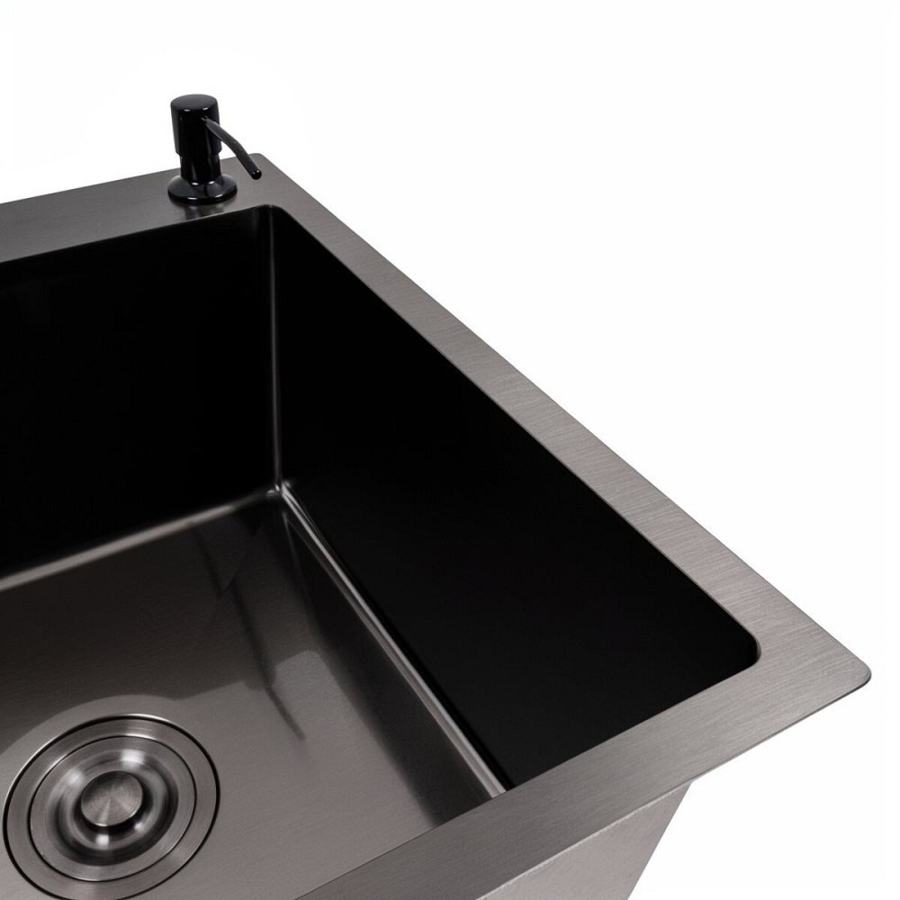 VALESO SET Valeso Handmade sink CM 65*50 R PVD black + mixer tap XK09B black Киев - изображение 4