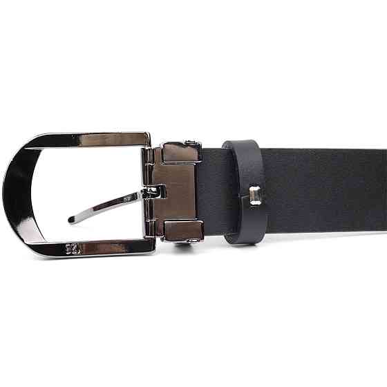 Практичный брючный пояс для мужчин из натуральной кожи GRANDE PELLE 11681 Черный Киев
