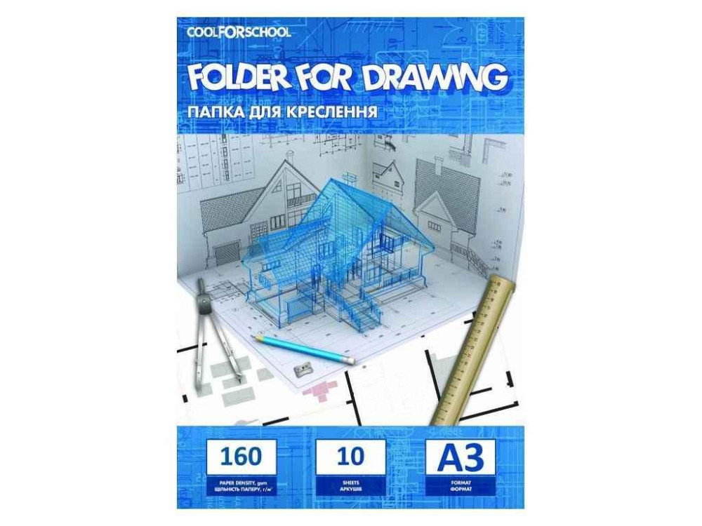 Папка для креслення А3, 160 г/м2, 10 аркушів MX32010 ТМ MAXI Київ - фото 1