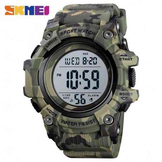 Годинник чоловічий спортивний Skmei 1552 Зелений камуфляж Київ