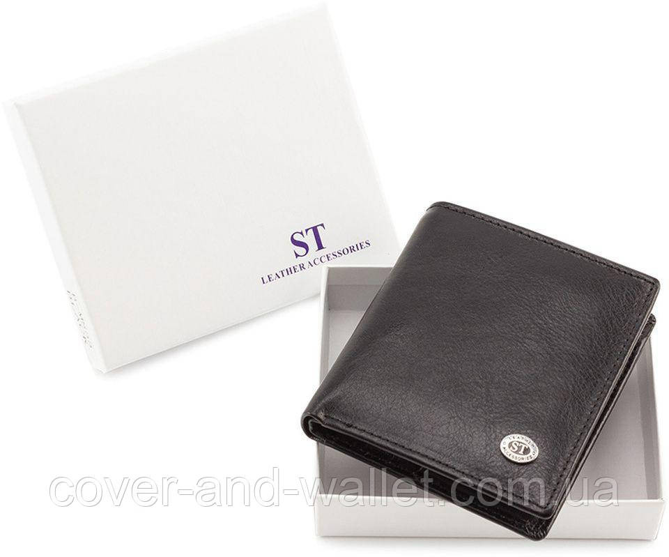 Маленький кожаный мужской кошелек вертикального типа ST B MS-33 Киев - изображение 6