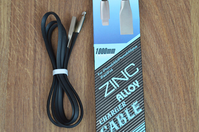 Кабель E-cable USB — Lightning Flat Series черный 1 м Полтава - изображение 1