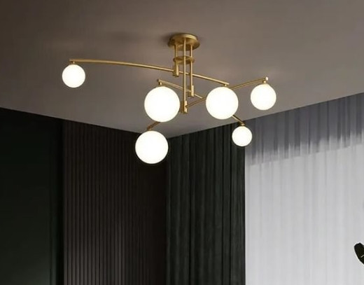 Светодиодная люстра Жемчужина 8818 (Золотистая) на 6 плафонов Винница - изображение 1