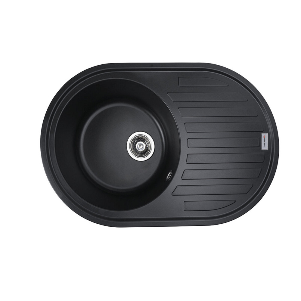 VALESO Гранітна мийка для кухні VALESO LIRA 7750 матова Чорна Киев - изображение 1