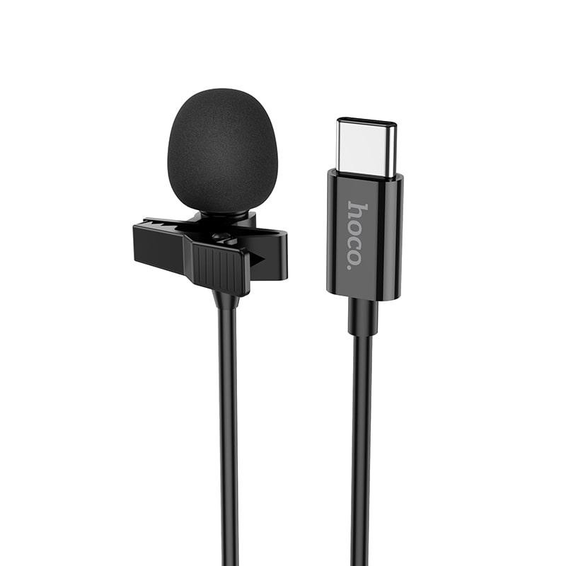 Мікрофон петличний HOCO Type-C Lavalier microphone L14, 2 м, чорний Винница - изображение 2