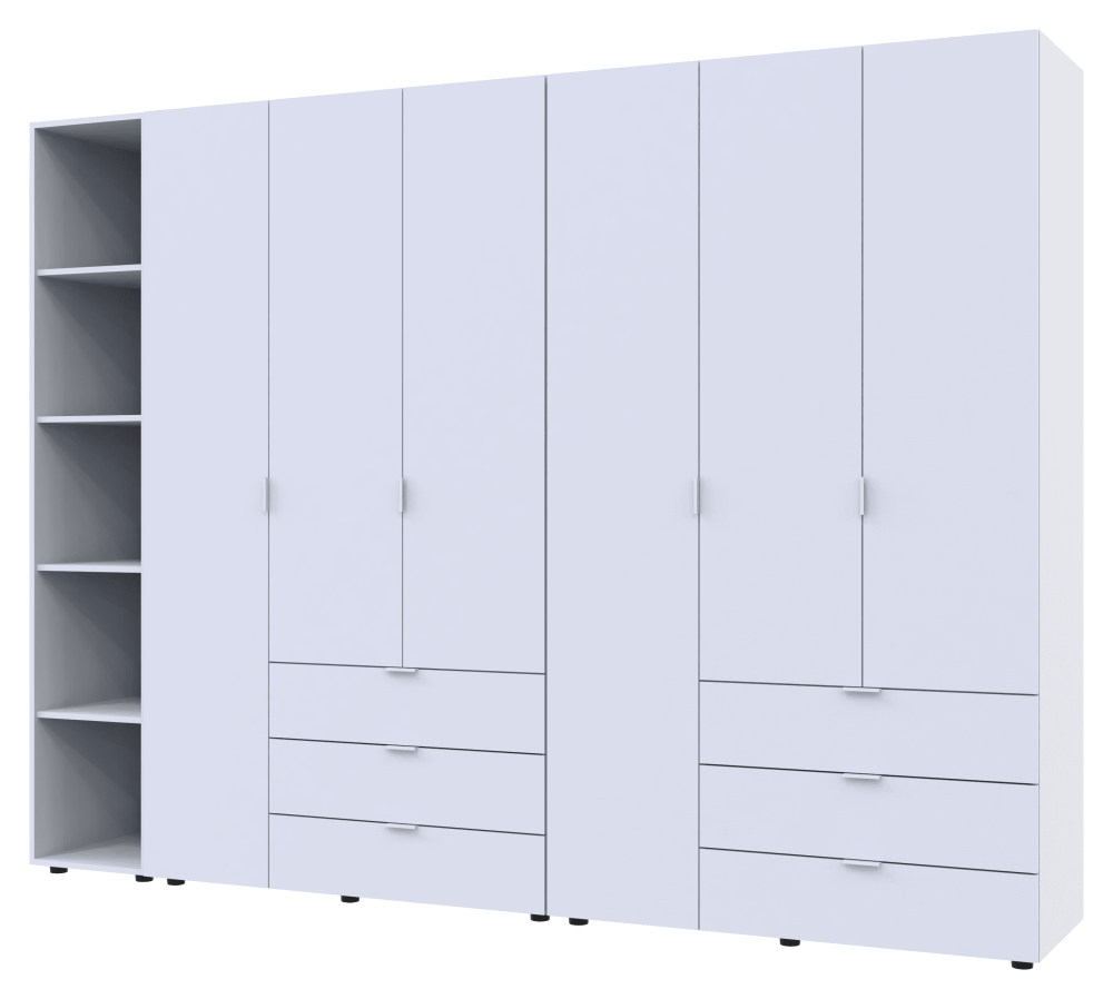 Комплект шаф для одягу Doros Гелар (3 шт.) 270,6х49,5х203,4 см Білий (DRS-011179) Дніпро - фото 1