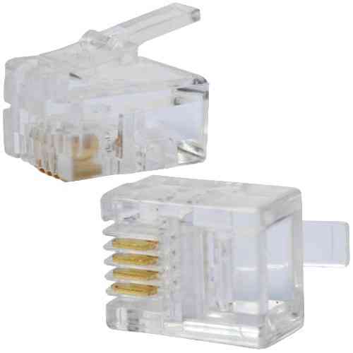Штекер телефонный 6р4с (RJ-11) normal quality Полтава