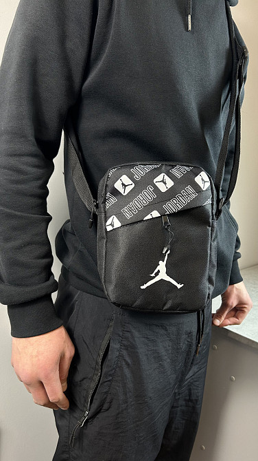 Барстека Nike, Чоловіча сумка через плече, Текстова барсетка на три відділення, Брендаова сумкаMasterSem Київ - фото 3