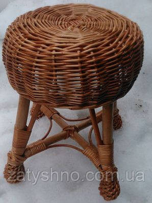 Пуфік-табурет із лози плетений Київ - фото 4