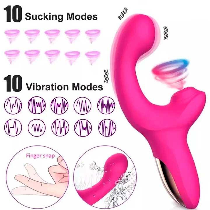 Вібратор - вуманайзер 2 в 1 для клітора і точки G, LIVMAN - Рожевий Вінниця - фото 4