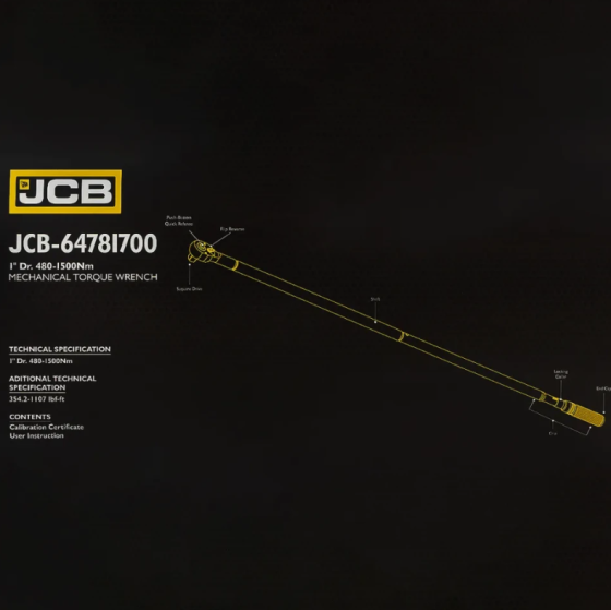 Динамометричний ключ 1" (480-1500 Нм) JCB Tools JCB-64781700 Одеса