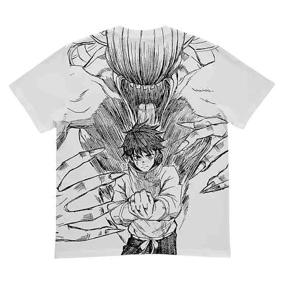 Футболка для хлопчика з принтом аніме Аніме Джуджутсу Каісен Йута оверсайз (зріст від 165 до 180) Чорний Дніпро