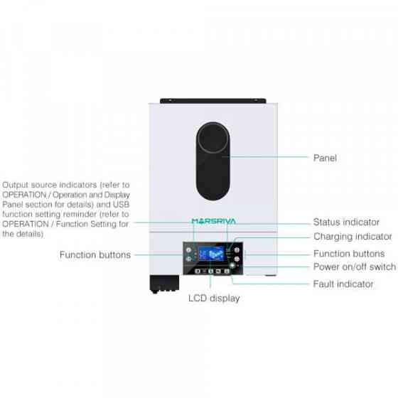 Інвертор Marsriva OFF-G 4KW 230V RS232/RS485 CE PF1 VOL VM III 4KW TWIN-24V, include wifi Київ