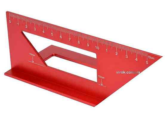 Кутник "японський" алюмінієвий YATO до кутів 90° і 45°, l= 150 мм [25/100] Одеса