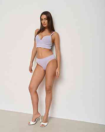 Комплект нижнего белья с топом и трусиками - в рубчик Nicoletta 80318 Киев