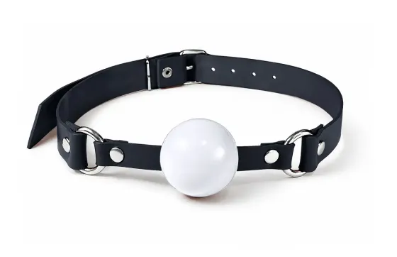 Кляп силіконовий Feral Feelings Silicon Ball Gag Black/White, чорний ремінець, біла кулька Львов