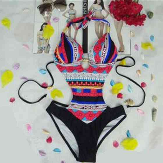 Жіночий суцільний купальник різнобарвний Київ