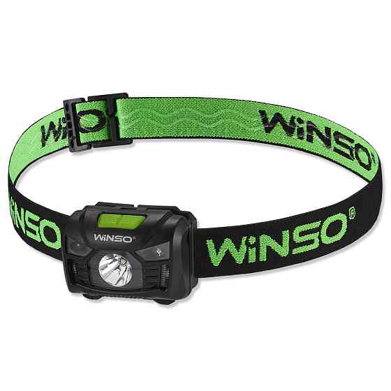 Фонарь налобный Winso 100Lm, 3W LED, 3xAAA, с сенсором белый/красный Львов