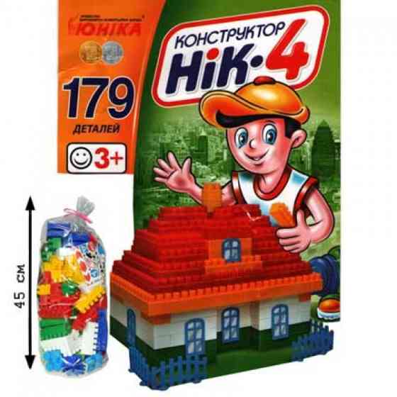 Детский конструктор НИК-4 70910, 179 больших деталей Винница
