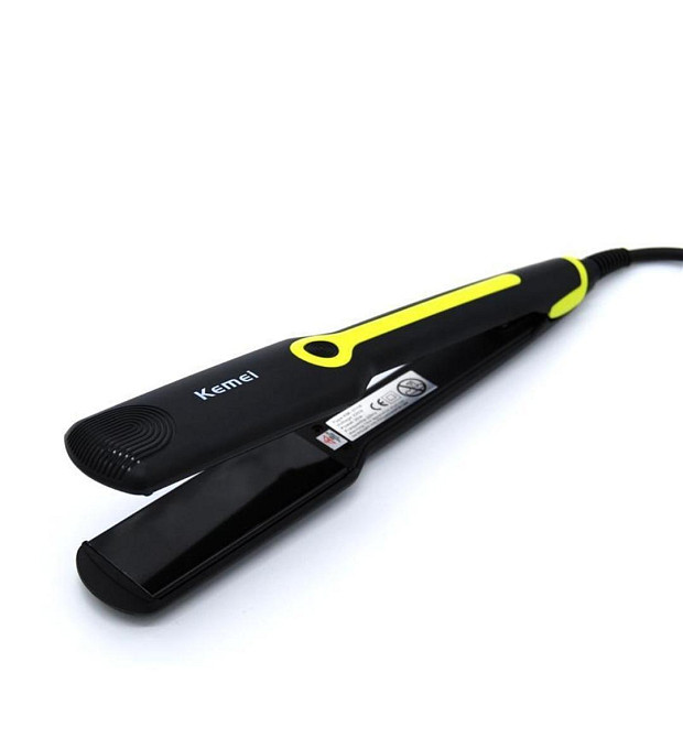 Щипці прасок для волосся KEMEI KM-2116 гофре, 4 режими нагрівання 140–200°C, антистатичний ефект Одеса - фото 1