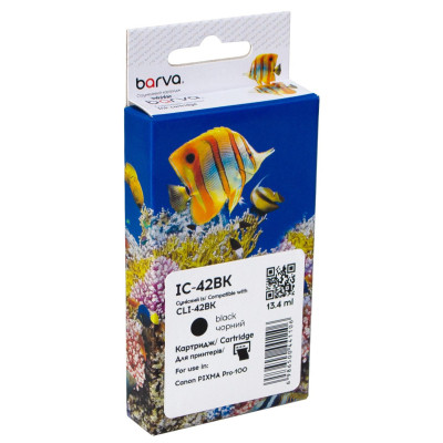 Картридж Barva Canon CLI-42BK (6384B001) 900sh, black (IC-42BK) Винница - изображение 1