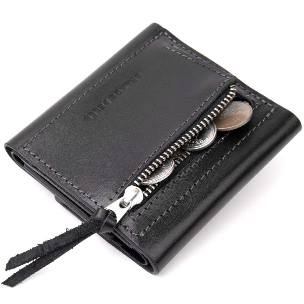 Портмоне карманное 11336 Grande Pelle Черное Киев - изображение 8