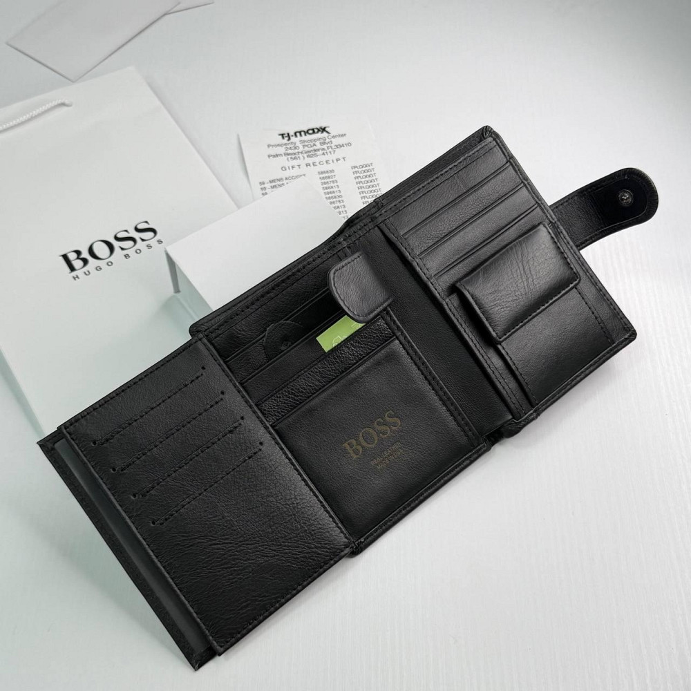 Мужской брендовый кошелек на застежке Boss (7702) Киев - изображение 9
