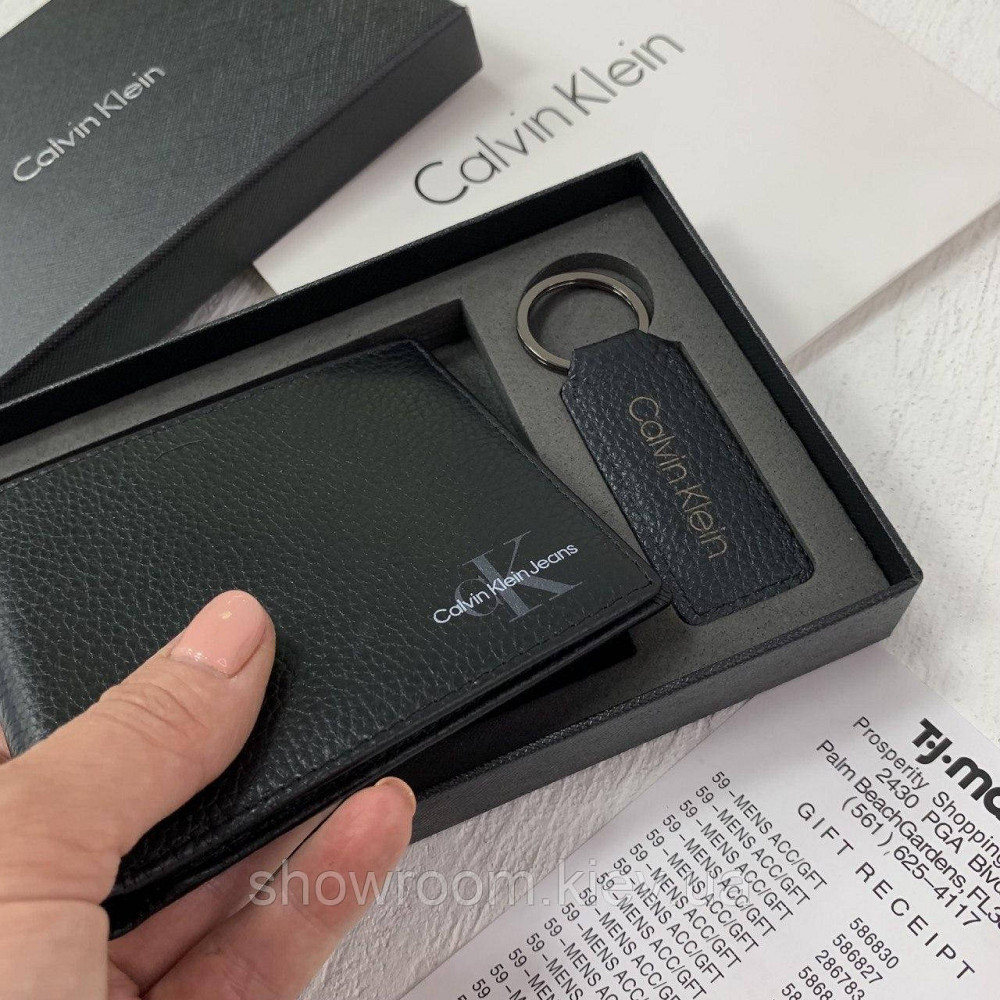 Чоловіче шкіряне портмоне в подарунковій упаковці Ск (8875-2) Київ - фото 4