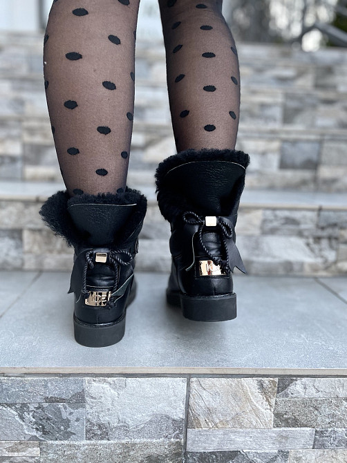 Olli Угги жіночі OLLI чорні натуральна шкіра зима 35р. (3369) Коломыя - изображение 5