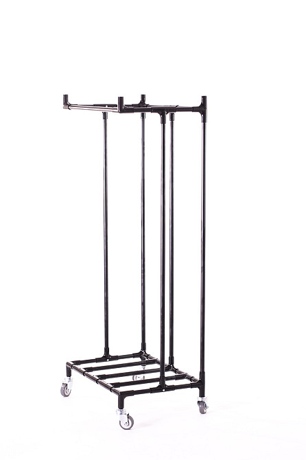 Металева стійка - тримач (контейнер) для сміттєвих пакетів для сухого та об'ємного сміття на колесах Бориспіль - фото 6