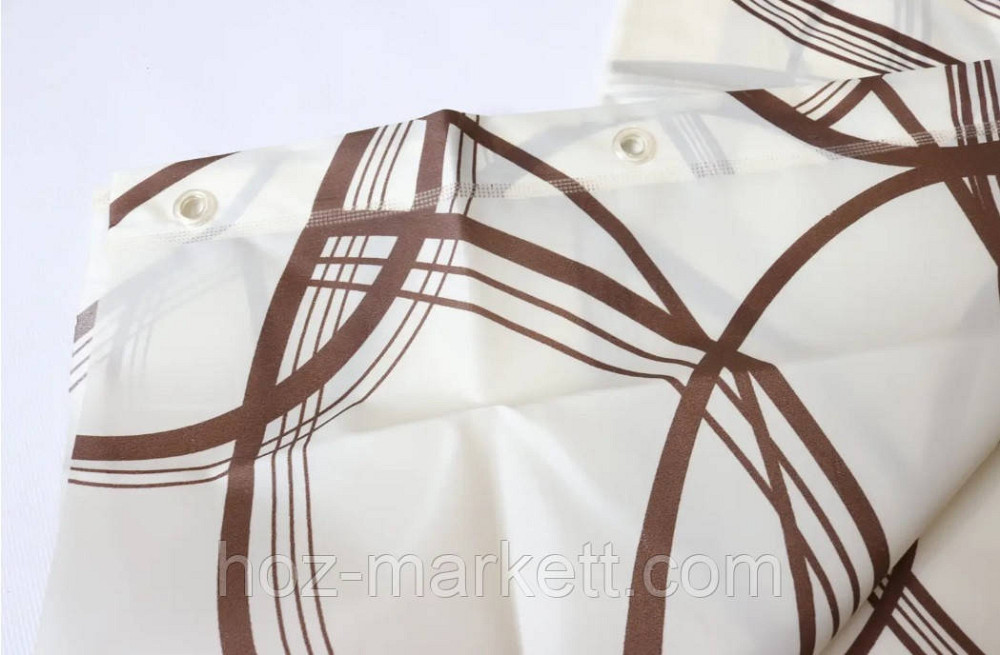 Штора в ванную тканевая Miranda Amalia 180 х 200 см бежевая Харьков - изображение 3