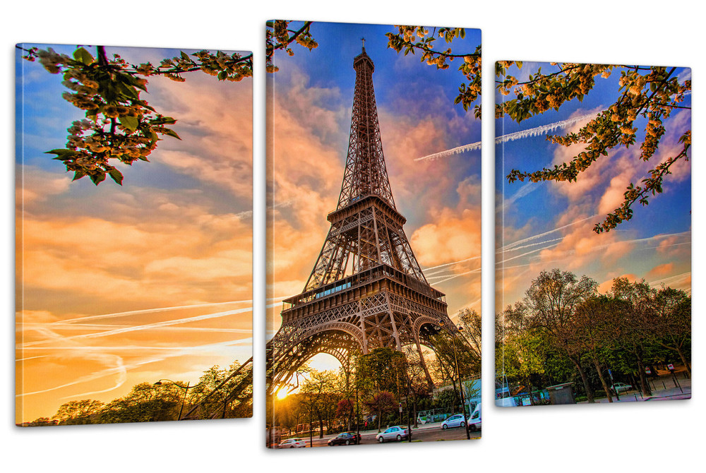 Модульная картина в гостиную / спальню  Ейфелева вежа Art-644_3 Киев - изображение 1