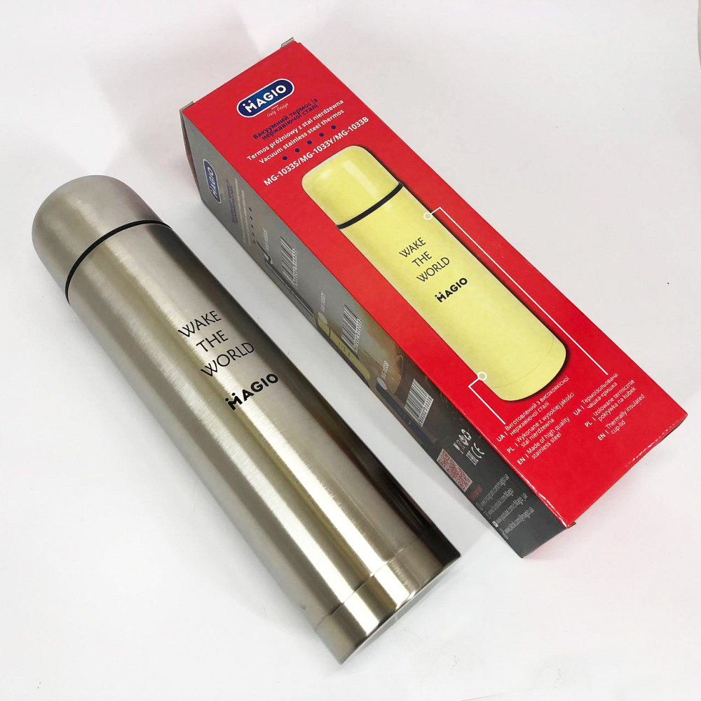 Класичний термос для чаю і кави MAGIO MG-1033S 1 л, Термос для гарячого чаю Термоконтейнер напоїв VB-49 Львів - фото 5